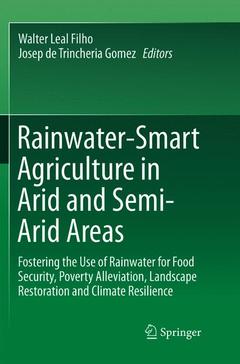 Couverture de l’ouvrage Rainwater-Smart Agriculture in Arid and Semi-Arid Areas