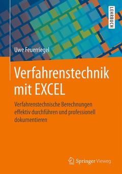 Cover of the book Verfahrenstechnik mit EXCEL