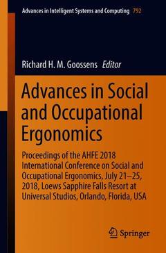 Cover of the book Advances in Social and Occupational Ergonomics