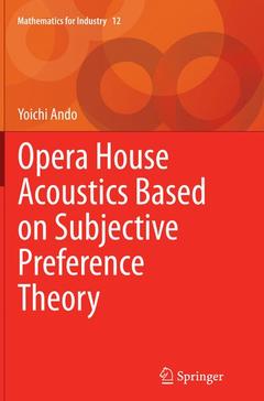 Couverture de l’ouvrage Opera House Acoustics Based on Subjective Preference Theory