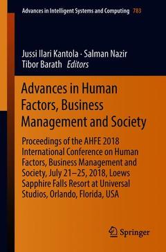 Couverture de l’ouvrage Advances in Human Factors, Business Management and Society