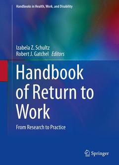 Couverture de l’ouvrage Handbook of Return to Work