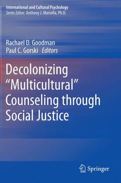 Couverture de l’ouvrage Decolonizing “Multicultural” Counseling through Social Justice