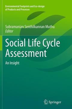 Cover of the book Social Life Cycle Assessment
