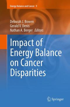 Couverture de l’ouvrage Impact of Energy Balance on Cancer Disparities