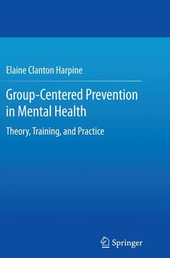 Couverture de l’ouvrage Group-Centered Prevention in Mental Health