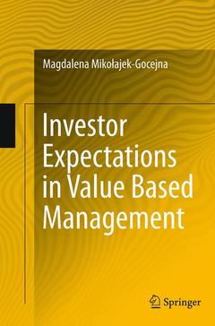 Cover of the book Investor Expectations in Value Based Management
