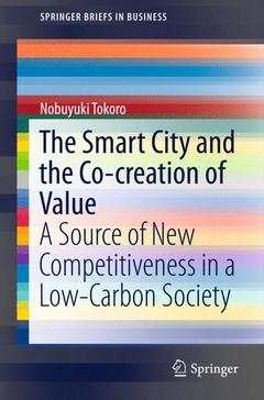 Couverture de l’ouvrage The Smart City and the Co-creation of Value