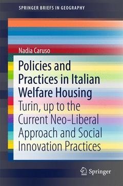 Couverture de l’ouvrage Policies and Practices in Italian Welfare Housing