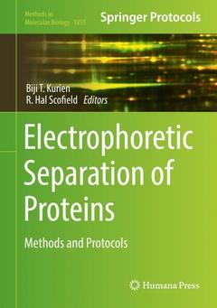 Couverture de l’ouvrage Electrophoretic Separation of Proteins