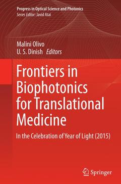 Couverture de l’ouvrage Frontiers in Biophotonics for Translational Medicine