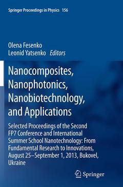Couverture de l’ouvrage Nanocomposites, Nanophotonics, Nanobiotechnology, and Applications