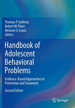 Couverture de l’ouvrage Handbook of Adolescent Behavioral Problems