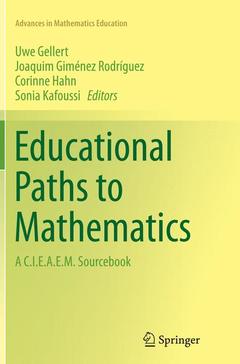 Couverture de l’ouvrage Educational Paths to Mathematics