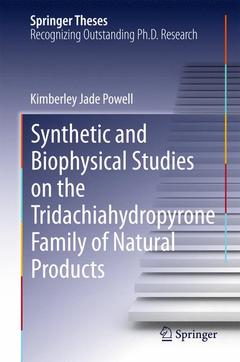 Cover of the book Synthetic and Biophysical Studies on the Tridachiahydropyrone Family of Natural Products