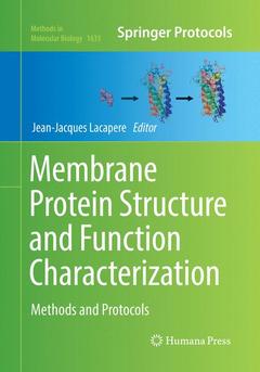 Couverture de l’ouvrage Membrane Protein Structure and Function Characterization