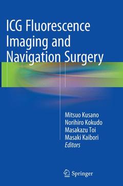 Couverture de l’ouvrage ICG Fluorescence Imaging and Navigation Surgery