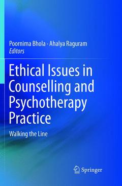 Couverture de l’ouvrage Ethical Issues in Counselling and Psychotherapy Practice