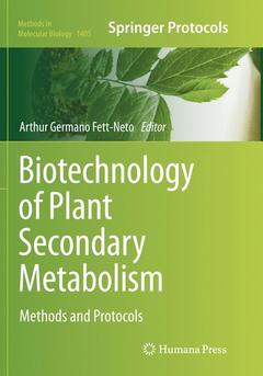 Couverture de l’ouvrage Biotechnology of Plant Secondary Metabolism