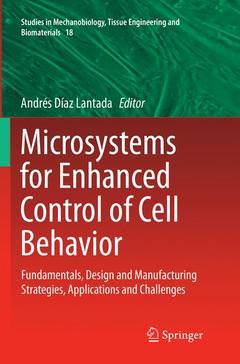 Couverture de l’ouvrage Microsystems for Enhanced Control of Cell Behavior