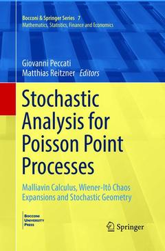 Couverture de l’ouvrage Stochastic Analysis for Poisson Point Processes