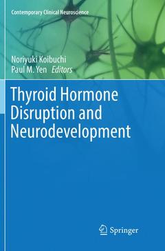 Couverture de l’ouvrage Thyroid Hormone Disruption and Neurodevelopment