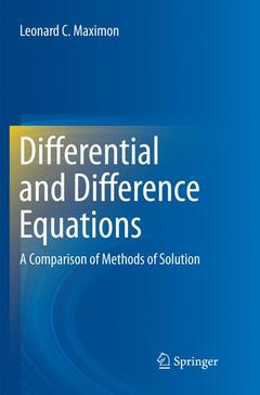 Couverture de l’ouvrage Differential and Difference Equations