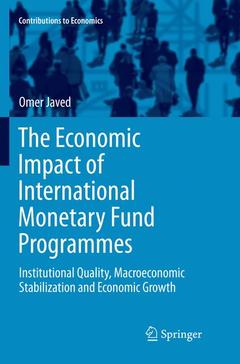 Couverture de l’ouvrage The Economic Impact of International Monetary Fund Programmes