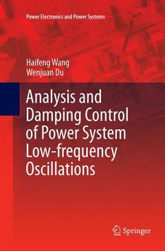 Couverture de l’ouvrage Analysis and Damping Control of Power System Low-frequency Oscillations
