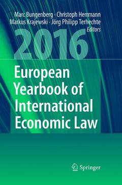 Couverture de l’ouvrage European Yearbook of International Economic Law 2016