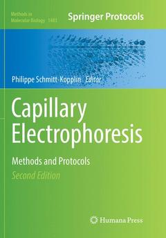 Couverture de l’ouvrage Capillary Electrophoresis