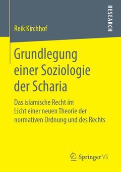 Couverture de l’ouvrage Grundlegung einer Soziologie der Scharia 