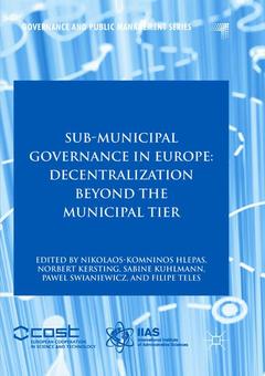 Couverture de l’ouvrage Sub-Municipal Governance in Europe