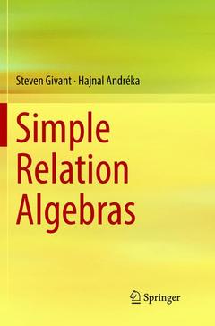 Couverture de l’ouvrage Simple Relation Algebras