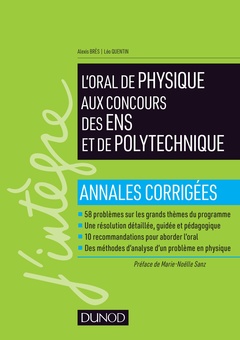 Cover of the book L'oral de physique aux concours des ENS et de Polytechnique