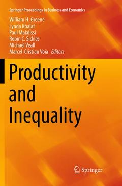Couverture de l’ouvrage Productivity and Inequality