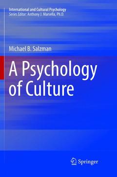 Cover of the book A Psychology of Culture