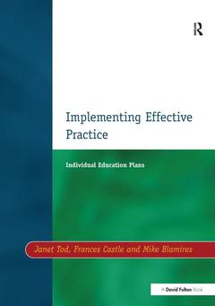 Couverture de l’ouvrage Individual Education Plans Implementing Effective Practice