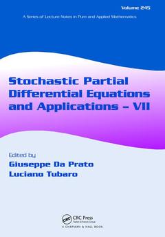 Couverture de l’ouvrage Stochastic Partial Differential Equations and Applications - VII