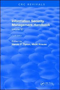 Couverture de l’ouvrage Information Security Management Handbook, Fourth Edition