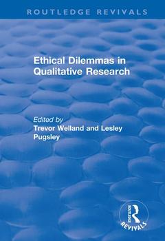 Cover of the book Ethical Dilemmas in Qualitative Research