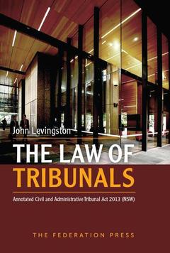 Couverture de l’ouvrage The Law of Tribunals
