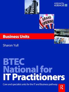 Couverture de l’ouvrage BTEC National for IT Practitioners: Business units