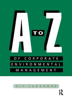 Couverture de l’ouvrage A-Z of Corporate Environmental Management