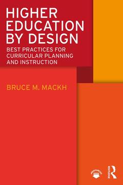 Couverture de l’ouvrage Higher Education by Design