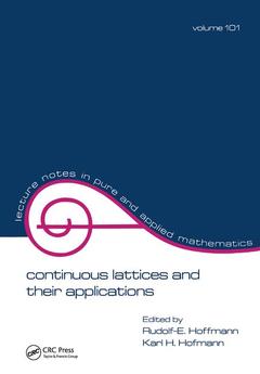 Couverture de l’ouvrage Continuous Lattices and Their Applications