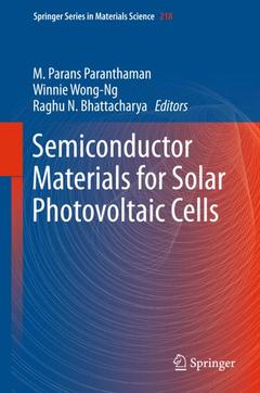 Couverture de l’ouvrage Semiconductor Materials for Solar Photovoltaic Cells