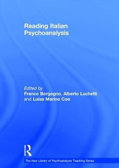 Couverture de l’ouvrage Reading Italian Psychoanalysis