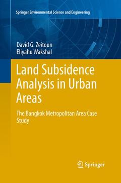 Couverture de l’ouvrage Land Subsidence Analysis in Urban Areas