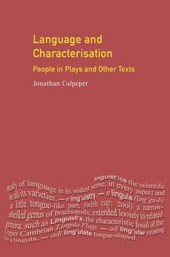 Cover of the book Language and Characterisation